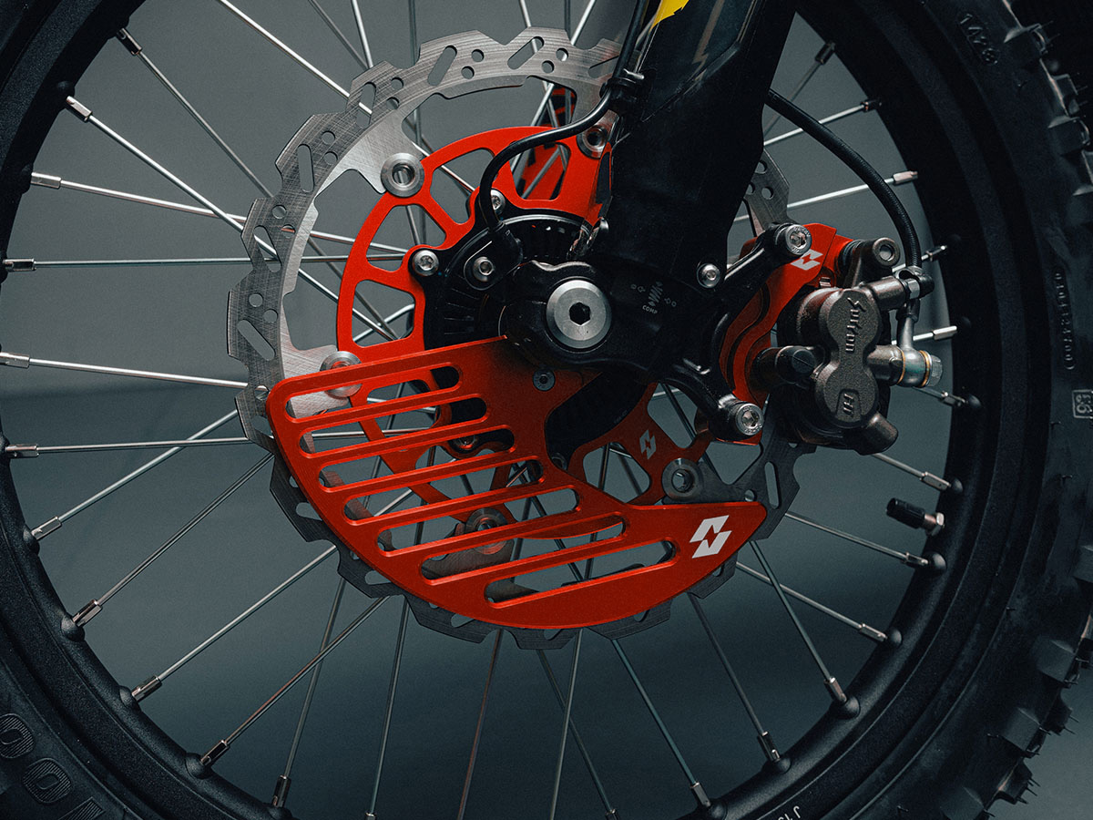 Full-E Charged Front Brake Disc Guard for Ultra Bee Red