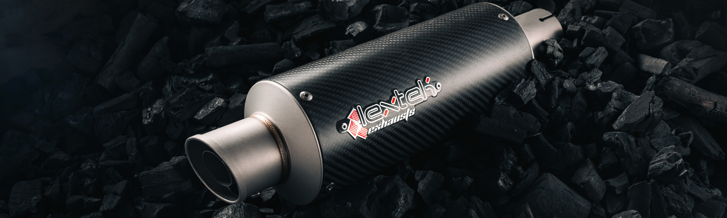 Lextek Carbon Fibre GP8C Stubby Exhaust Silencer 240mm 51mm