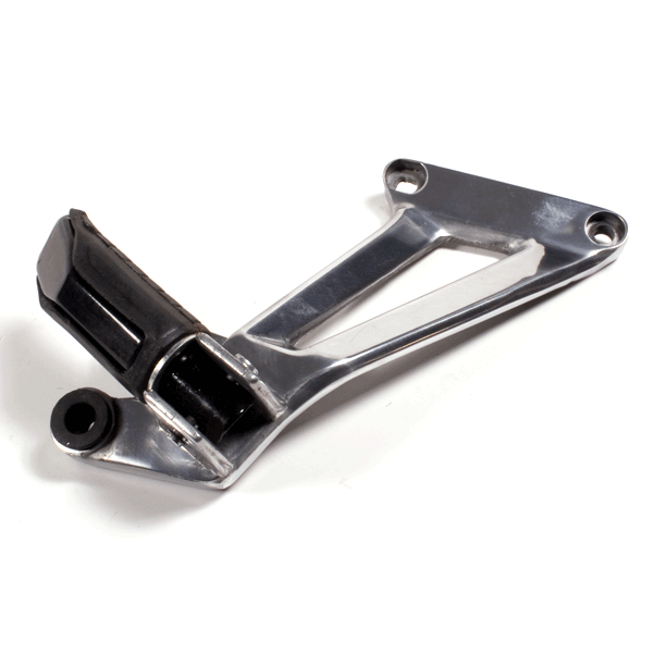 Right Polished Pillion Footpeg with Bracket for KS125-23, KS125-24, SJ125-26, SJ125-27, RSP125