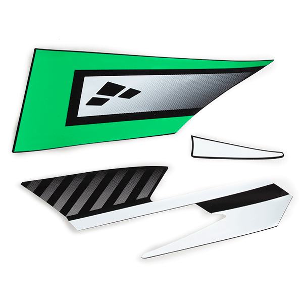 Right Green/Black Tank Panel Sticker for XFLM125GY-2B, XFLM125GY-2B-E4