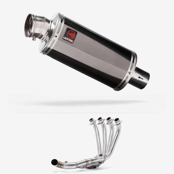 Lextek OP16 Dark Tint Stainless Exhaust System 250mm Low Level