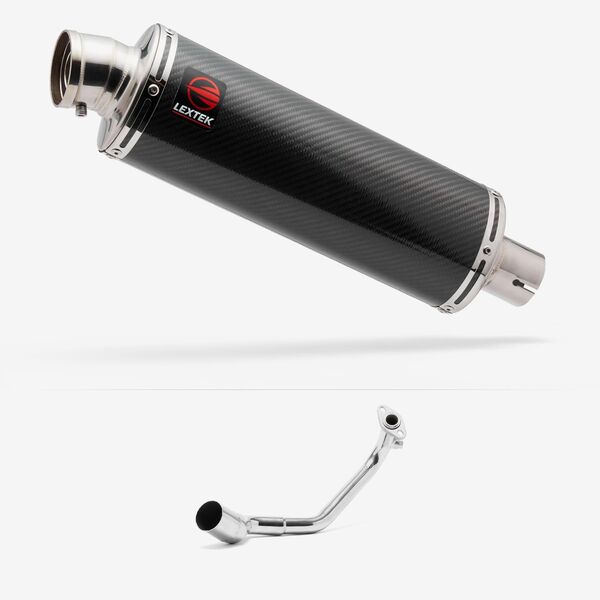 Lextek OP8C Matt S/Steel Exhaust System 350mm for Peugeot Speedfight 3 125 (09-16)