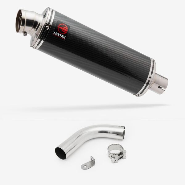 Lextek OP8C Matt S/Steel Exhaust 350mm with Link Pipe for Honda CB1000R (08-17)