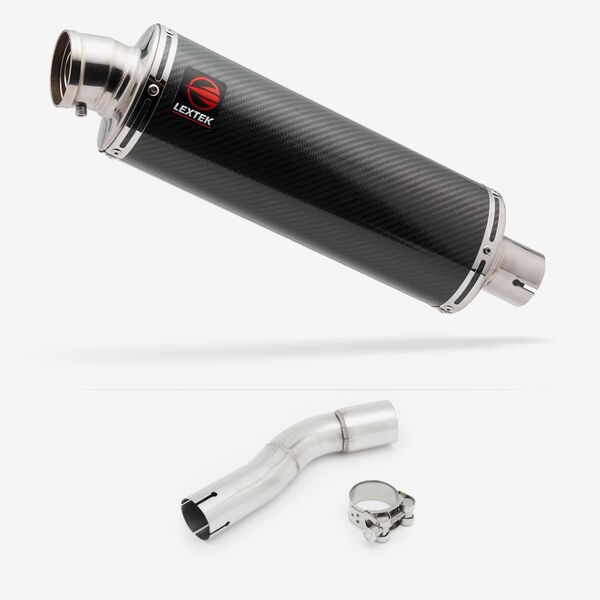 Lextek OP8C Matt S/Steel Exhaust 350mm with Link Pipe for Honda CMX500 Rebel (17-19)