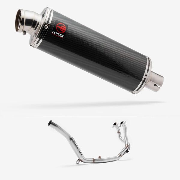 Lextek OP8C Matt S/Steel Exhaust System 350mm for Honda CRF1000 Africa Twin (16-19)