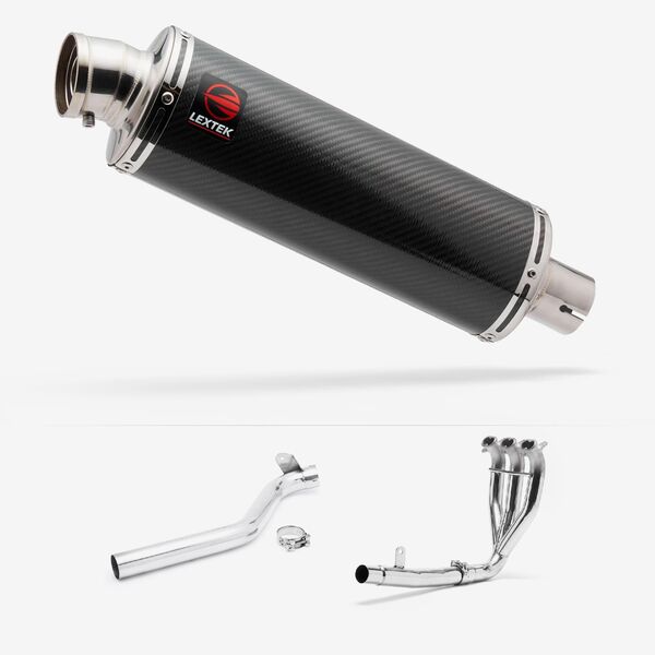 Lextek OP8C Matt S/Steel Exhaust System 350mm for Triumph Tiger 1050 Sport (13-20)