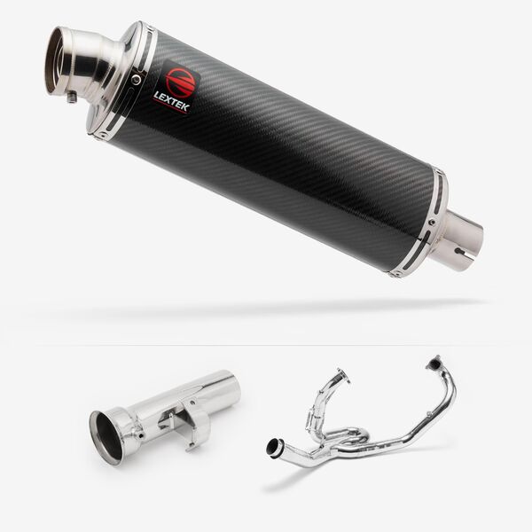 Lextek OP8C Matt S/Steel Exhaust System 350mm for KTM 1290 Super Adventure (17-20)