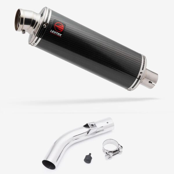 Lextek OP8C Matt S/Steel Exhaust 350mm with Link Pipe for Honda VFR800X Crossrunner (11-14)