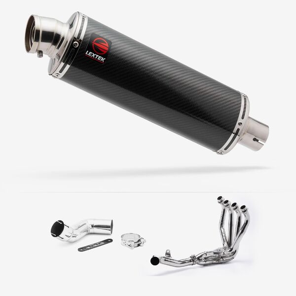 Lextek OP8C Matt S/Steel Exhaust System 350mm for Kawasaki Ninja 1000SX (20- )