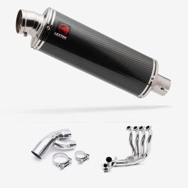 Lextek OP8C Matt S/Steel Exhaust System 350mm for BMW S1000XR (15-19)