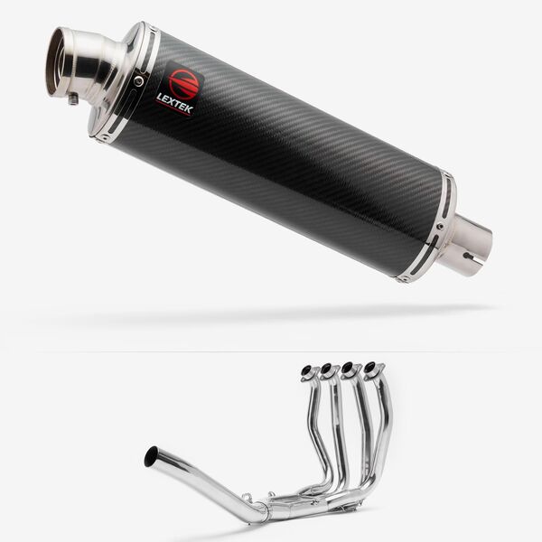 Lextek Matt Stainless Steel OP8C Exhaust System 350mm for Suzuki GSX 1300 R Hayabusa (21-24)