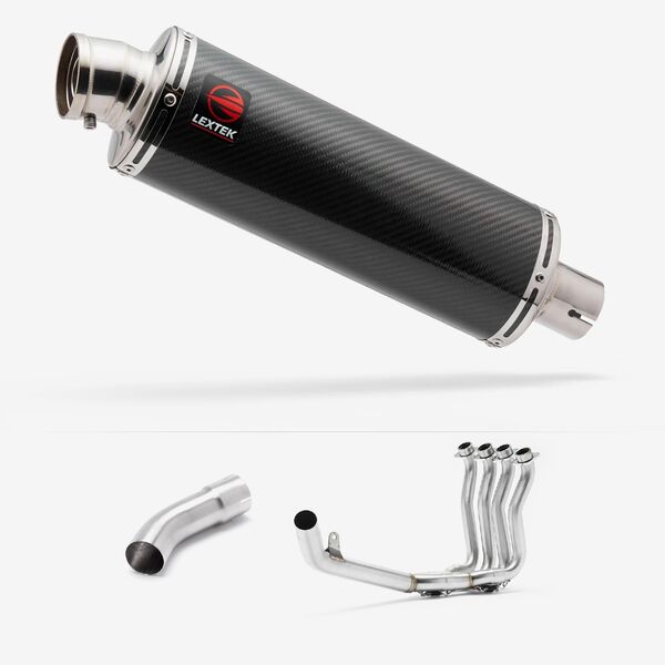 Lextek Stainless Steel OP8C Matt S/Steel Exhaust System 350mm for Suzuki GSX-S 1000 (21-24)