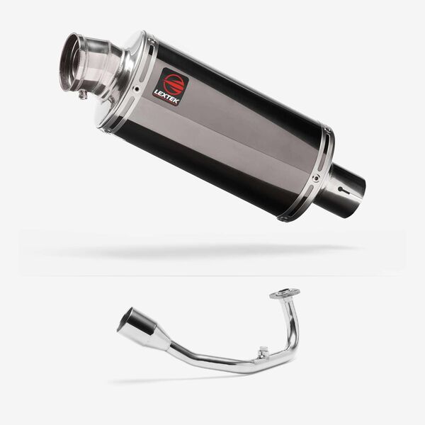 Lextek Stainless Steel OP16 Dark Tint Stainless Exhaust System 250mm